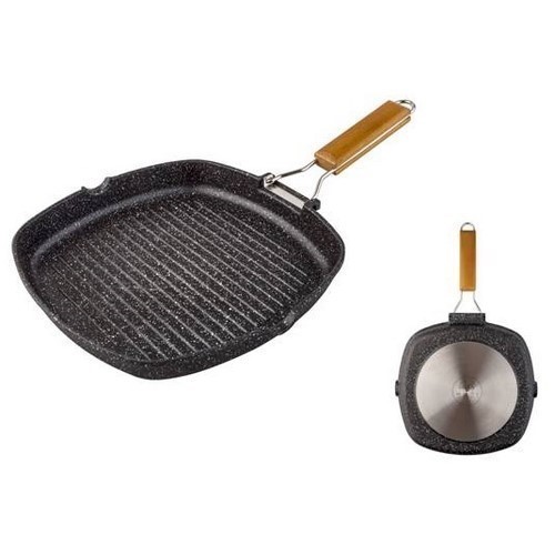 PLANCHA ASAR BLACK PIEDRA ABATIB. RAYADA 24CMS MAD